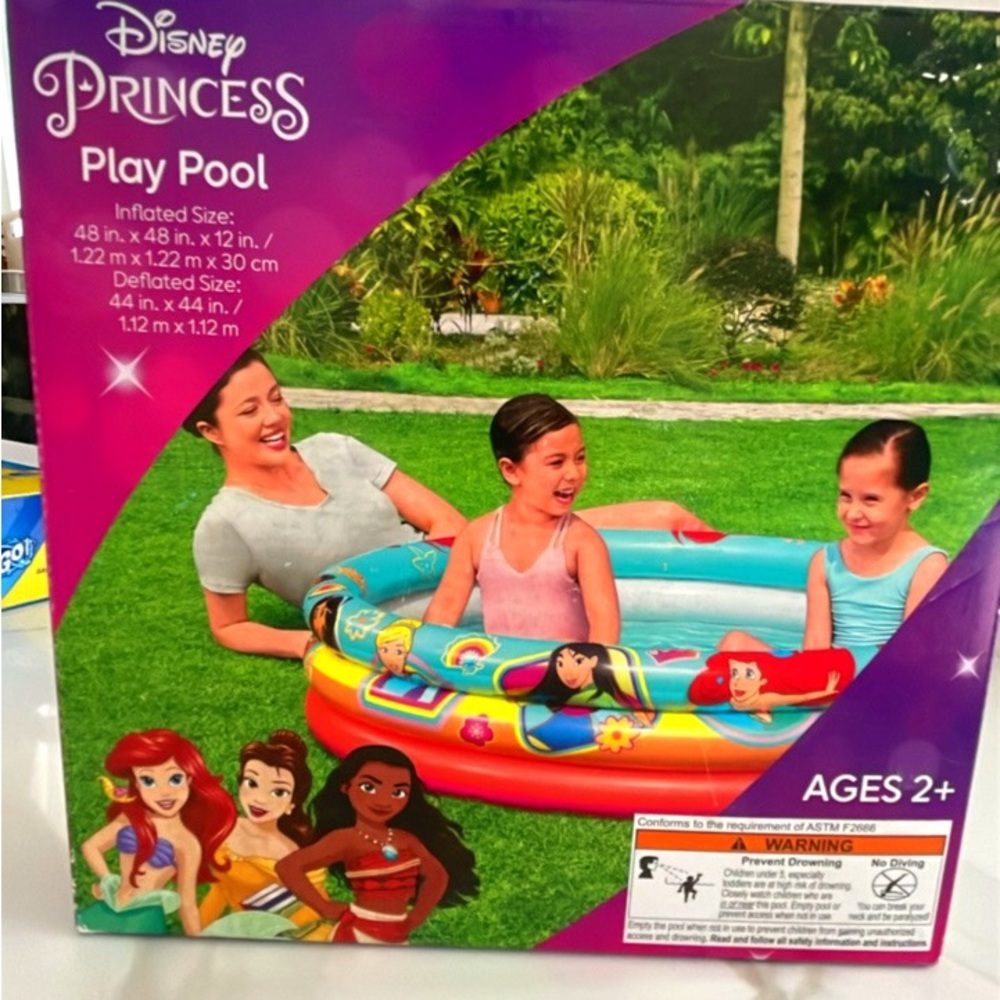 Disney Blue and Red Inflatable Play Pool